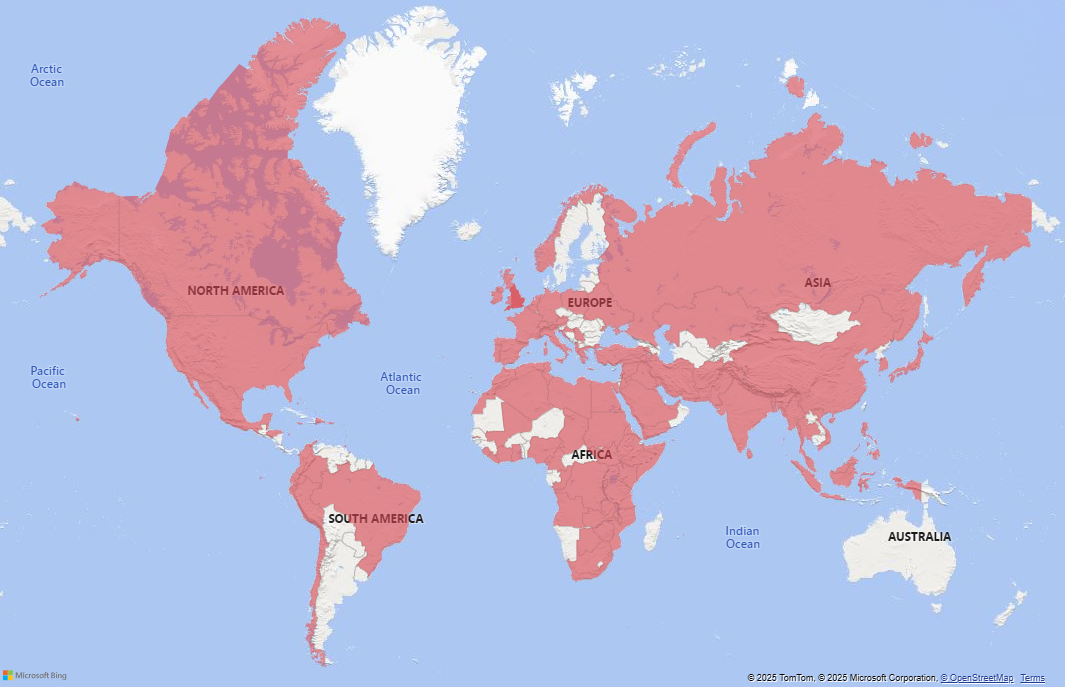 Student origin map 2025