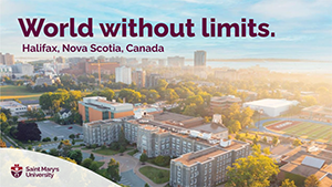 PowerPoint thumbnail featuring World Without Limits text and an aerial shot of campus.