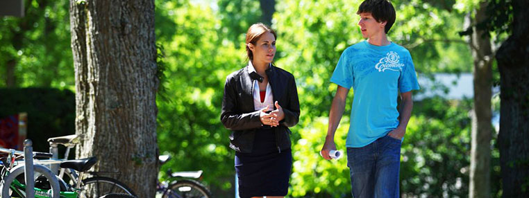 Students Walking on Campus