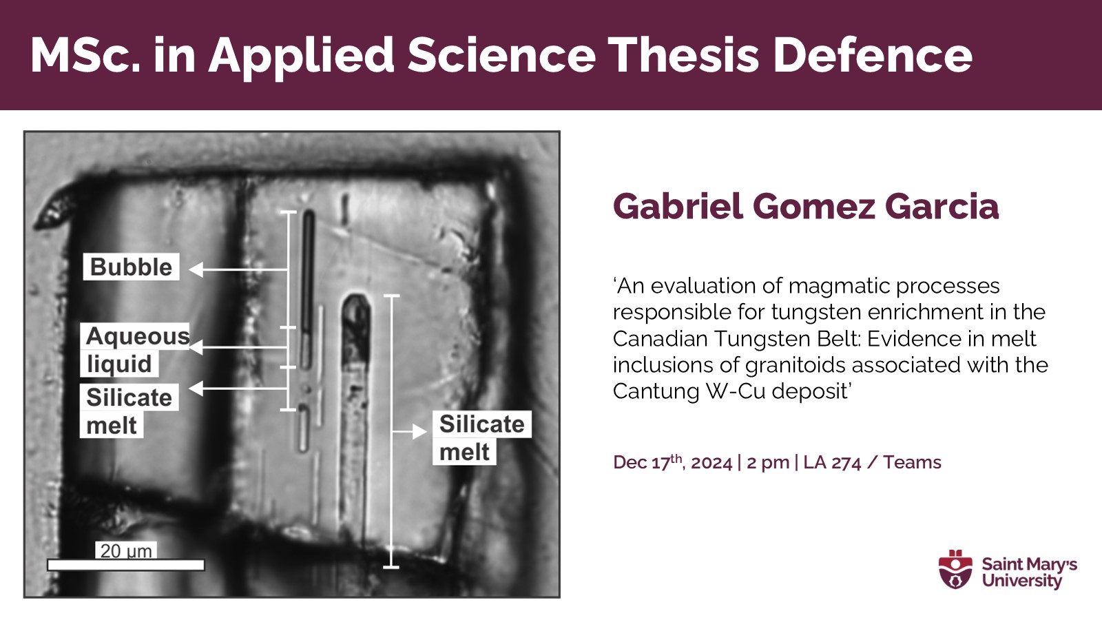 MSc in Applied Science Thesis Defence G Gomez Garcia